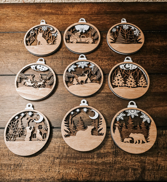 Wooden Christmas Ornaments