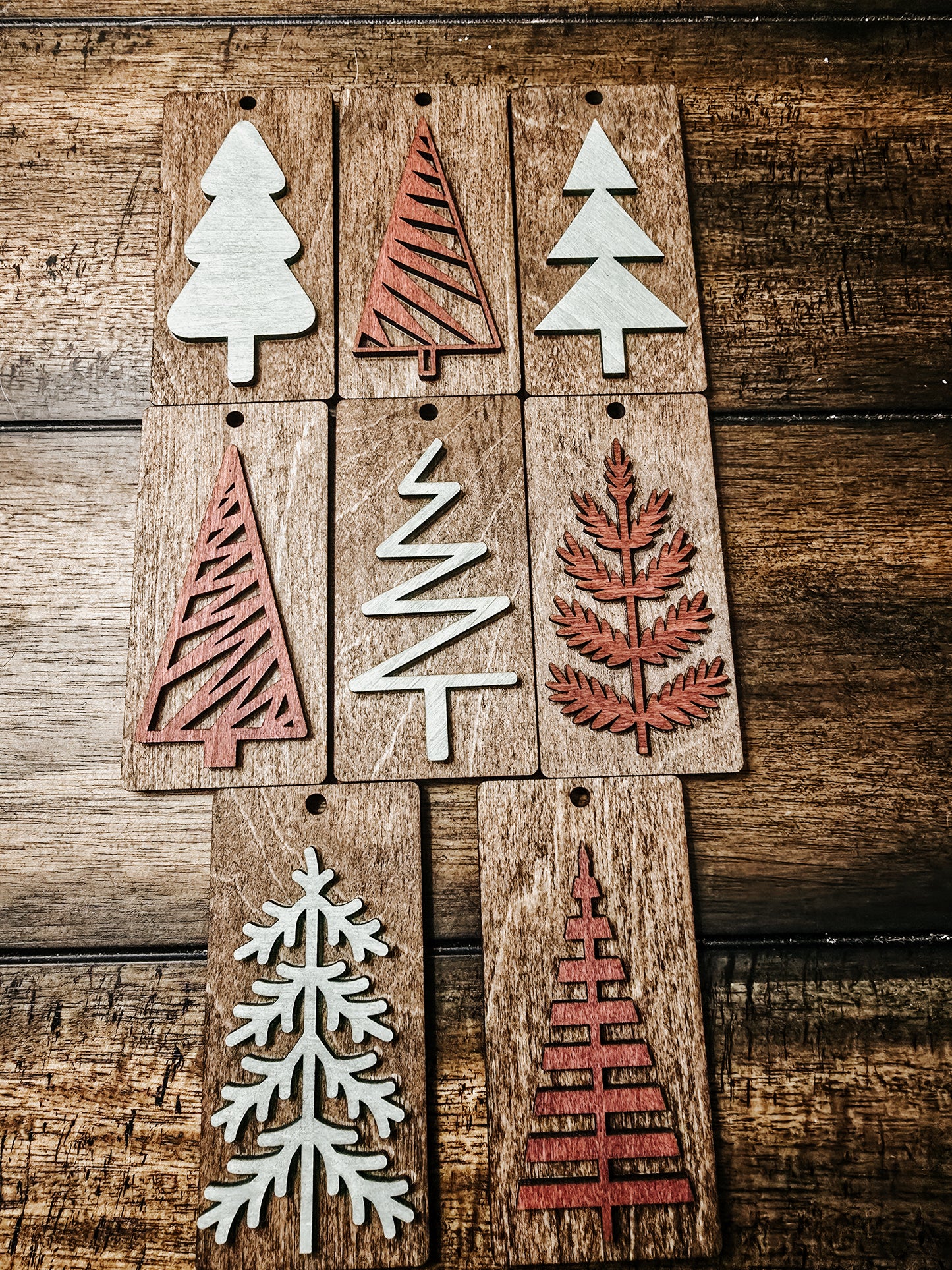 Wooden Christmas Ornaments Style 2