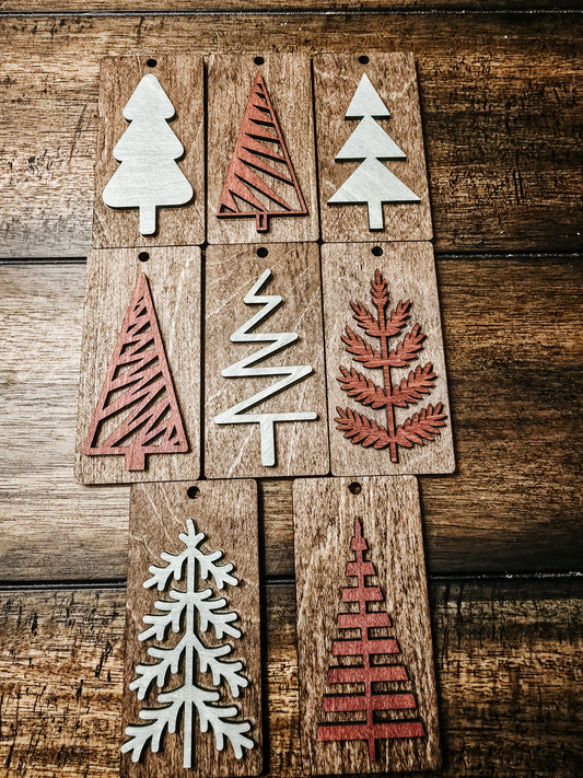 Wooden Christmas Ornaments Style 2