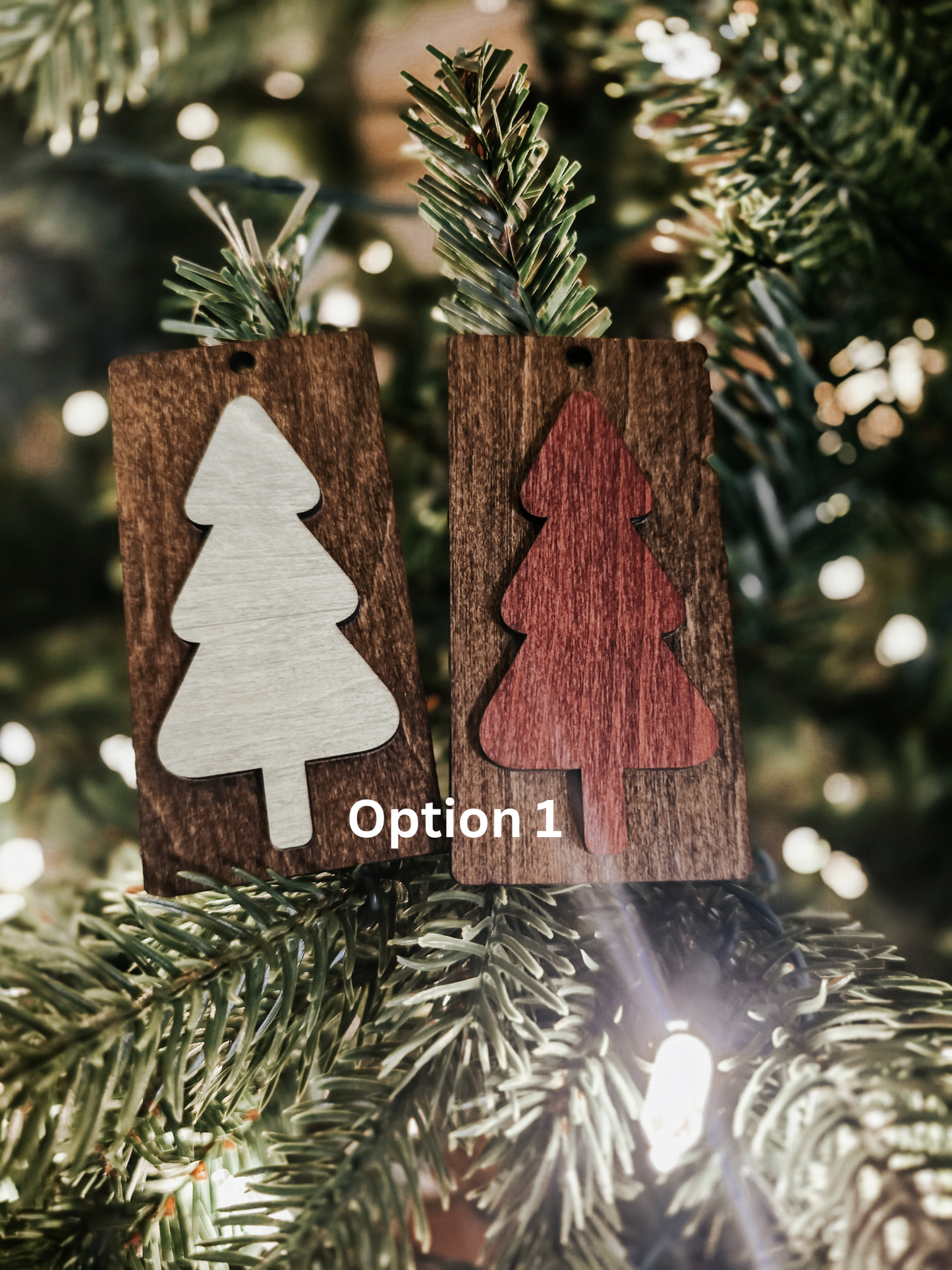 Wooden Christmas Ornaments Style 2