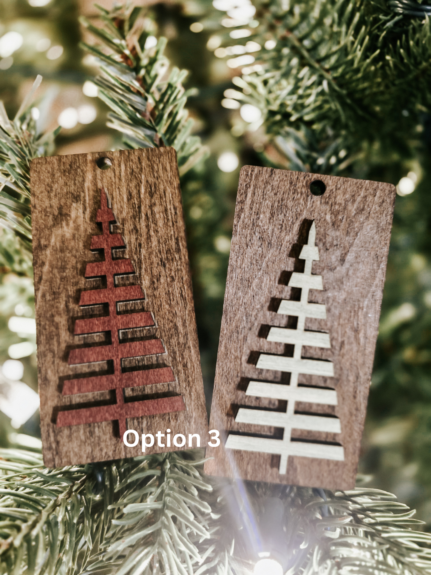 Wooden Christmas Ornaments Style 2