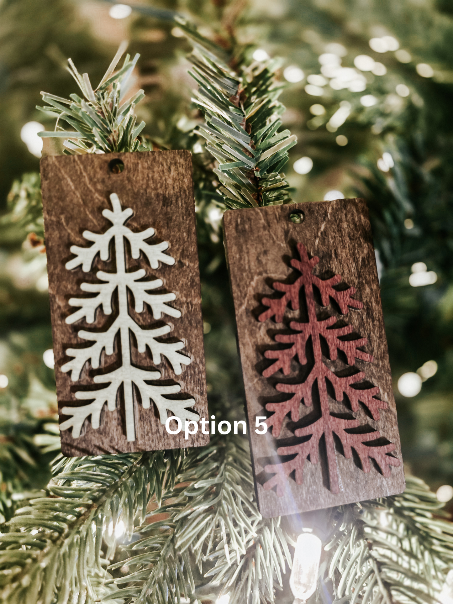 Wooden Christmas Ornaments Style 2