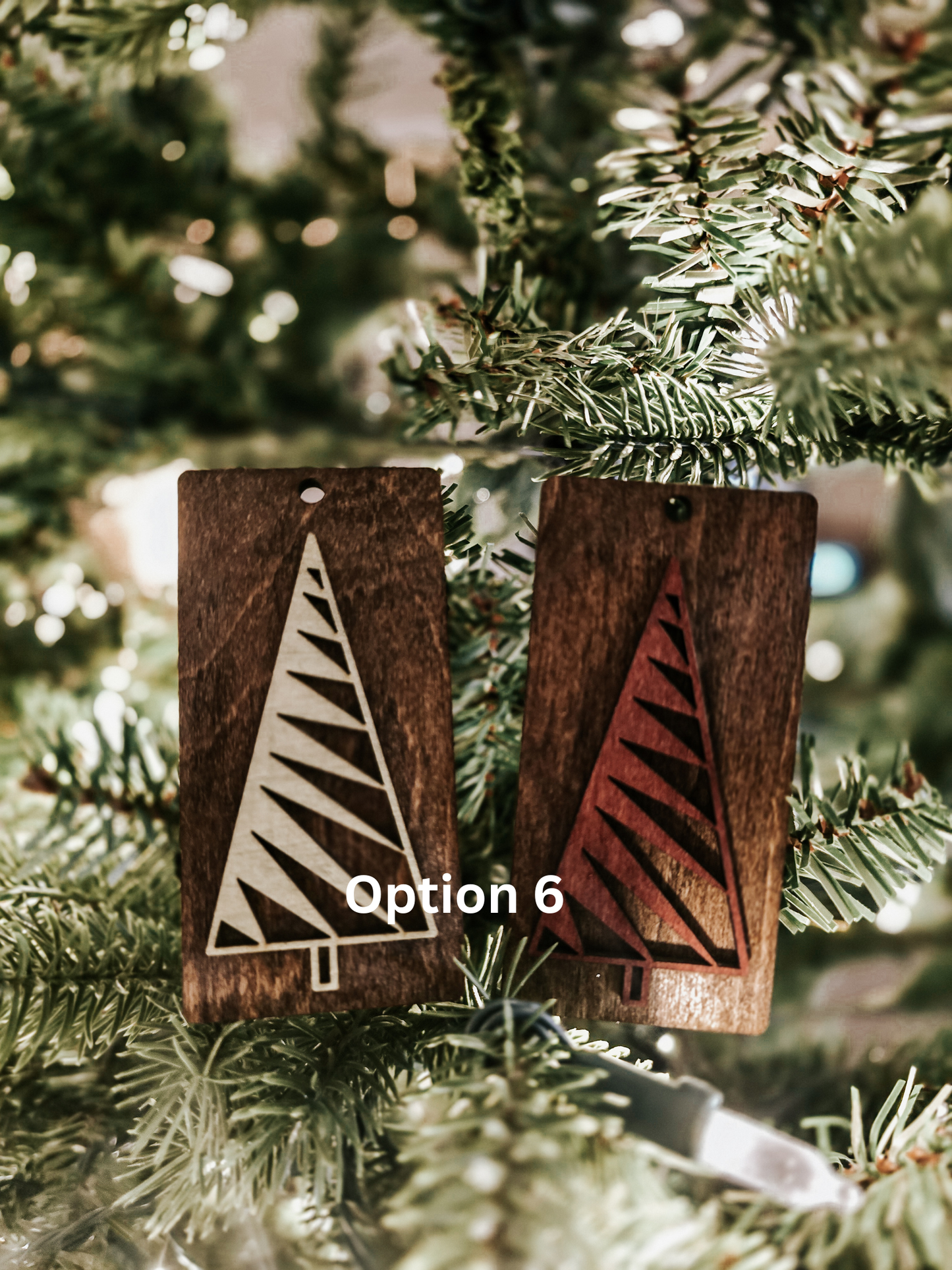 Wooden Christmas Ornaments Style 2